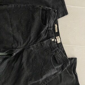 Universal Thread Dark Wash Baggy Jeans with Rhinestones